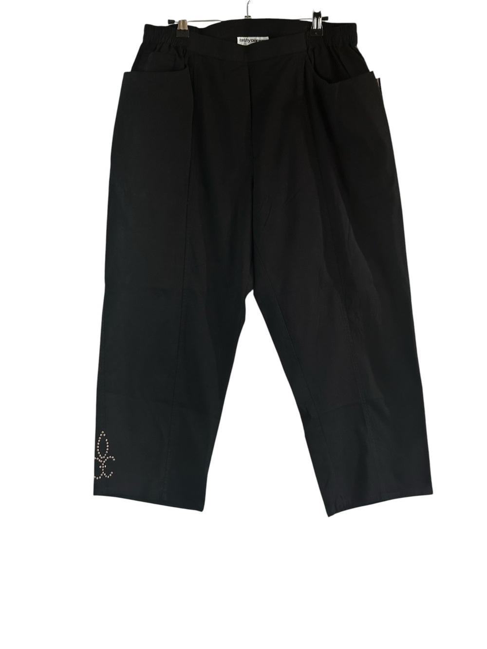 Cathy Daniels Black Ankle Length Pull-On Pants XL | Minimalist Comfort Stretch